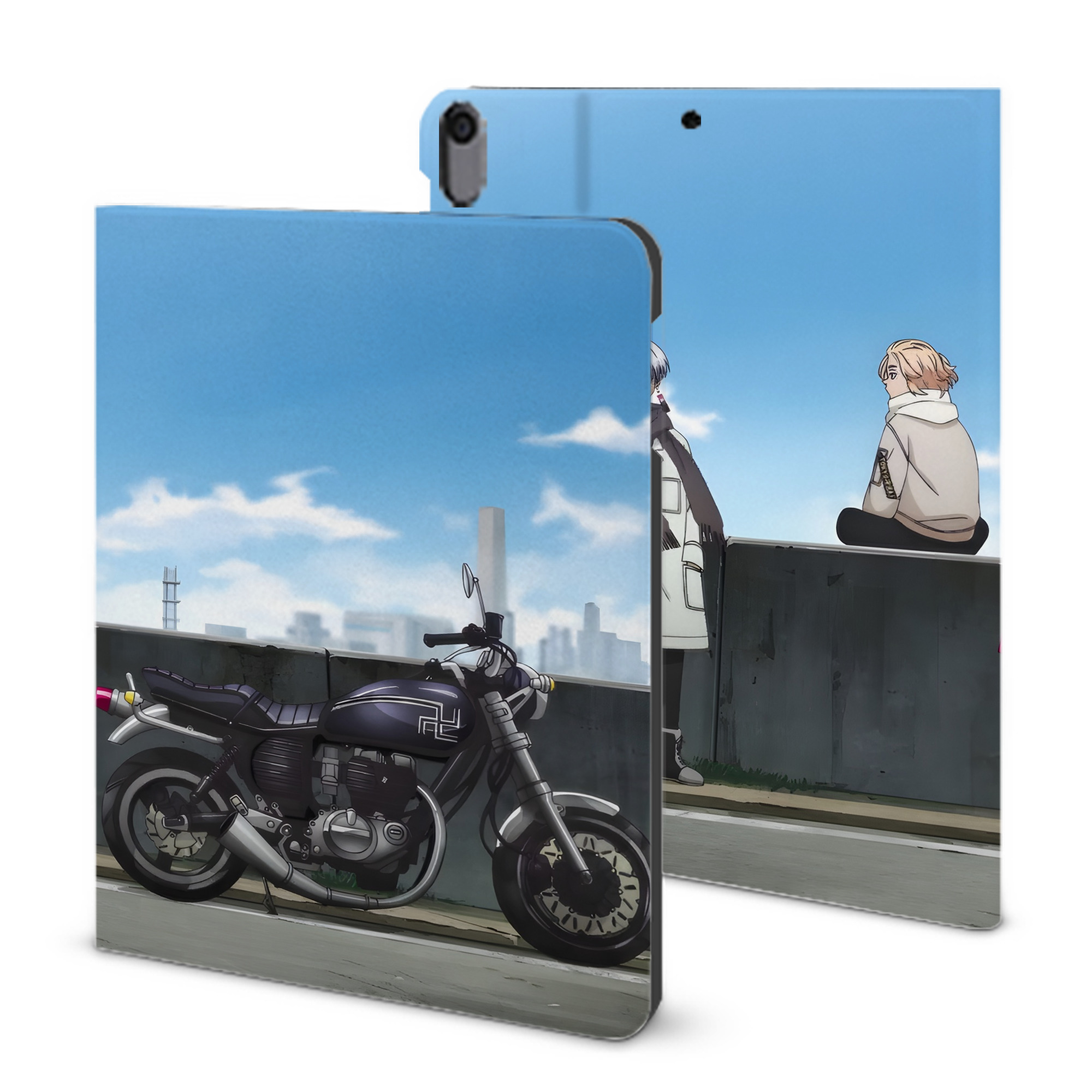 （画像用） 東京リベンジャーズ Tokyo Revengers IPad ケース ブック型 PUレザー TPU 耐衝撃 軽量 薄型 ペン収納なし 全面保護 IPad 各モデル対応